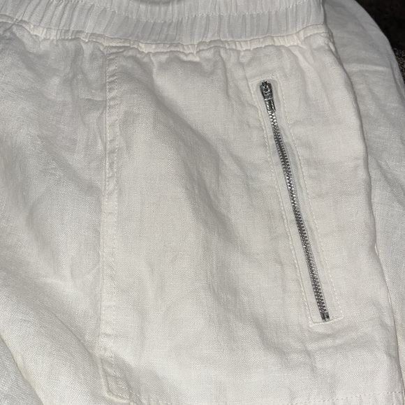 ATHLETA Cabo Linen Jogger in White Calla Lily size 22 with Zippered Pockets - Picture 9 of 16
